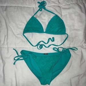 Aeri Teal Triangle Bikini